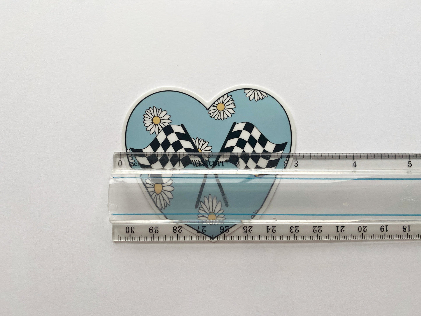 Racing Flags Sticker, Drift, Floral Car Accessories , Girly Racer Gift, Race Life, Women's Car, Laptop
