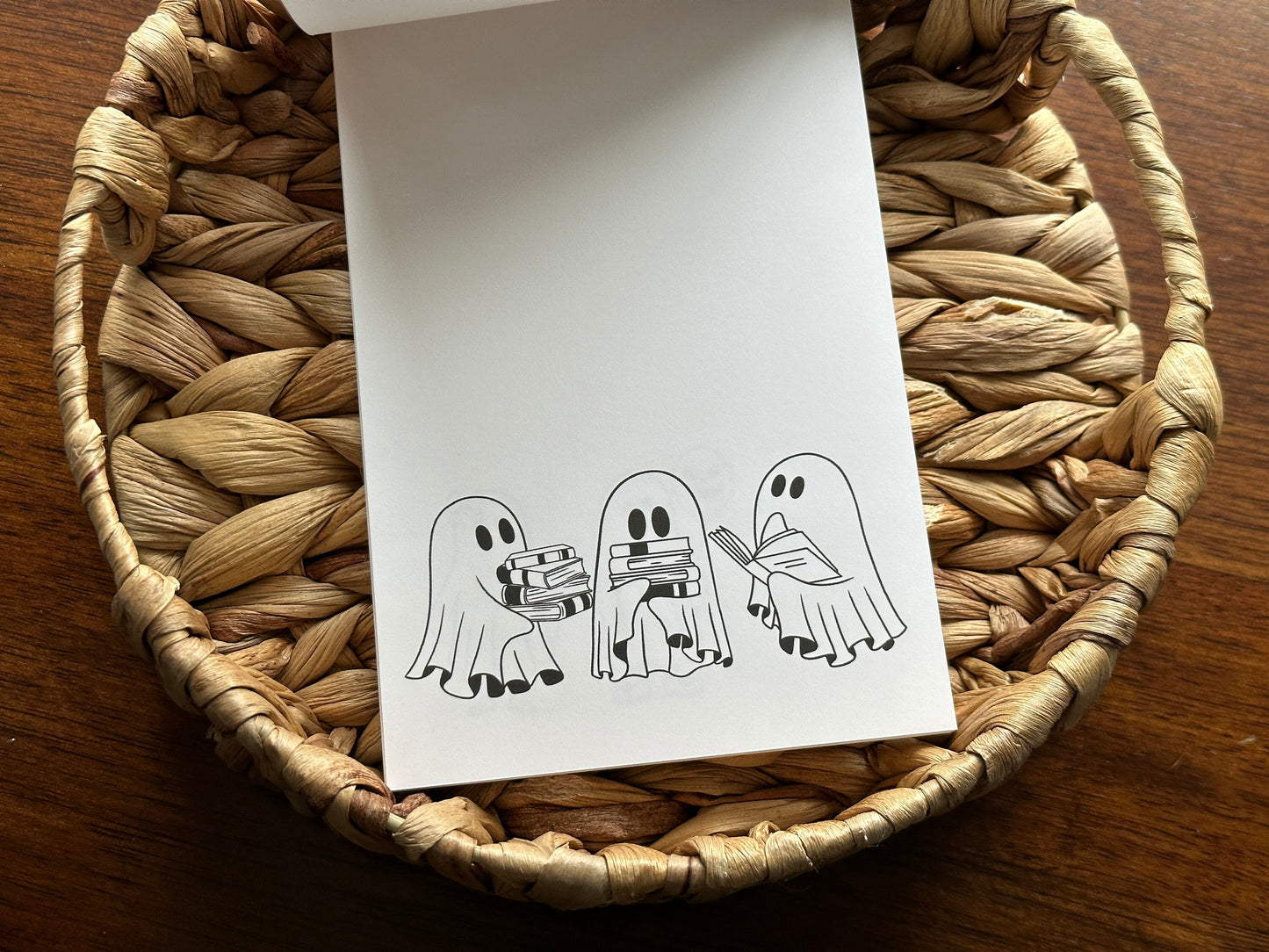 Ghost Doodle Notepad, Stress Relief Gift, Adult Coloring Pages, Desk Accessories, ADHD Tool, Stationery
