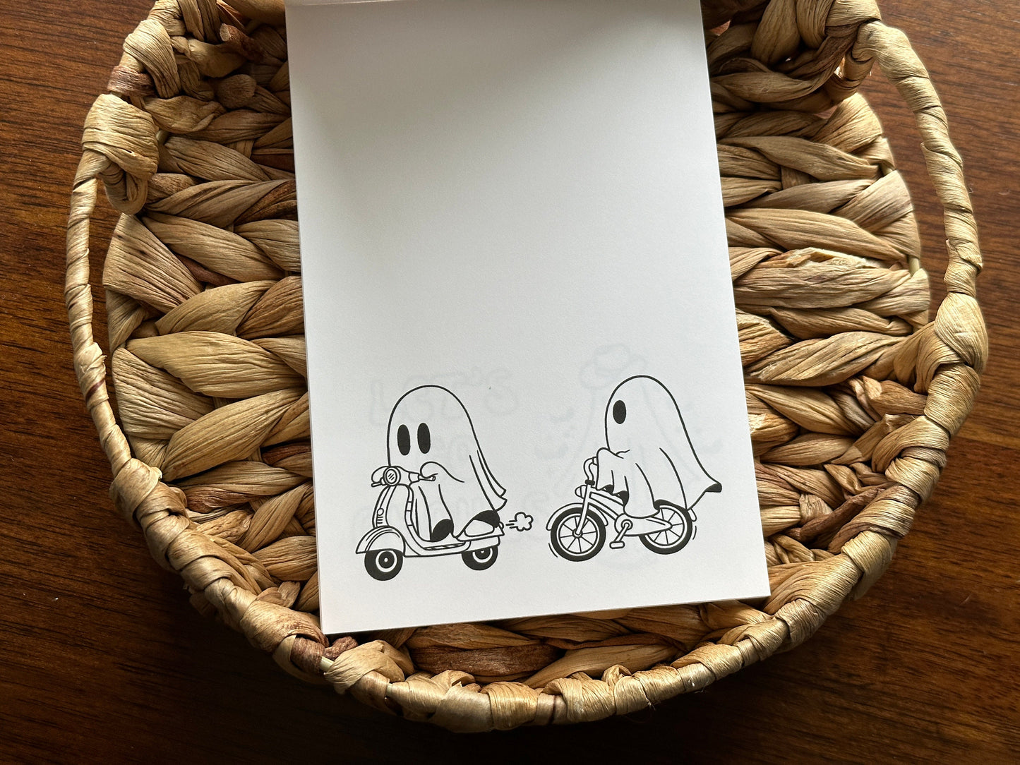 Ghost Doodle Notepad, Stress Relief Gift, Adult Coloring Pages, Desk Accessories, ADHD Tool, Stationery