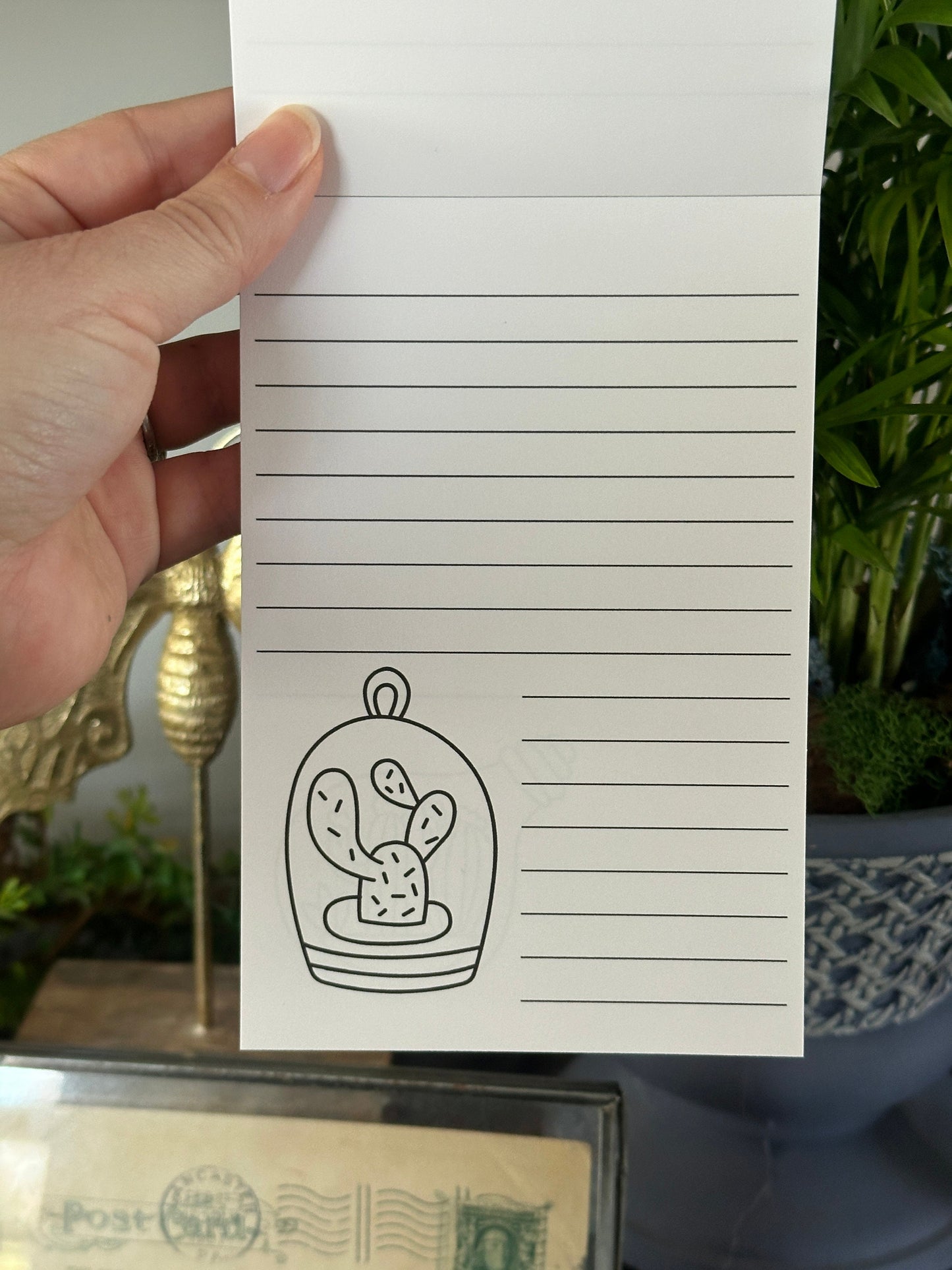 Plant Lover Doodle Notepad, Terrarium, Houseplant Coloring Pages, Intentional Fidgeting