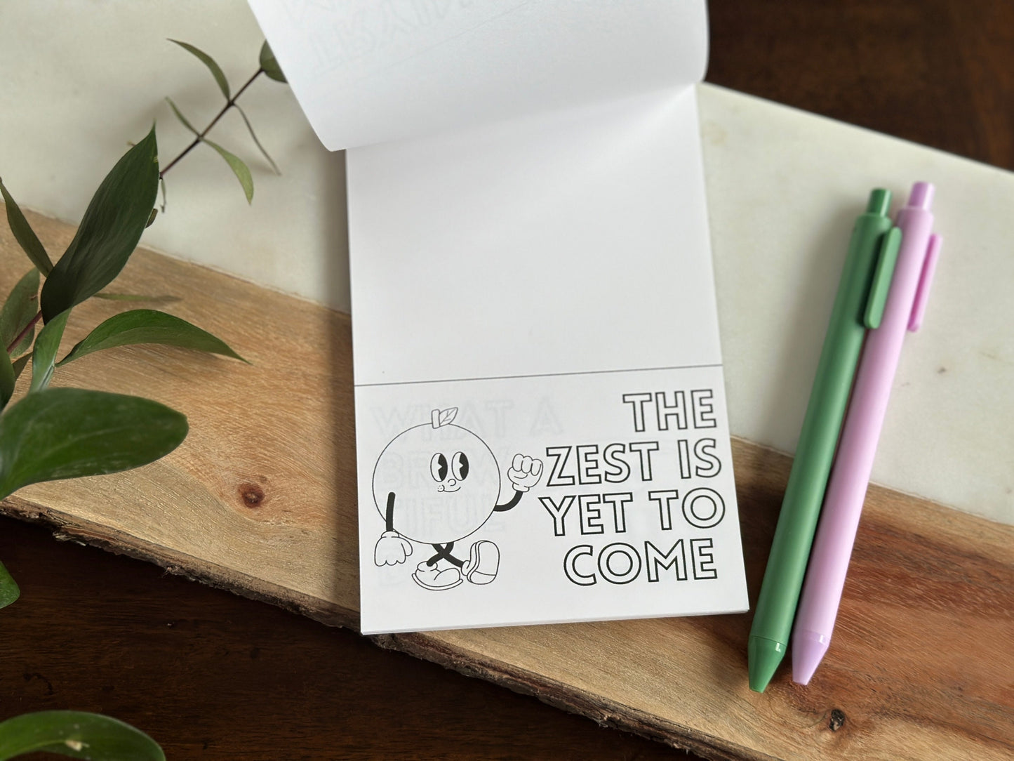 Retro Doodle Notepad, Stress Relief Gift, Adult Coloring Pages, Desk Accessories, ADHD Tool