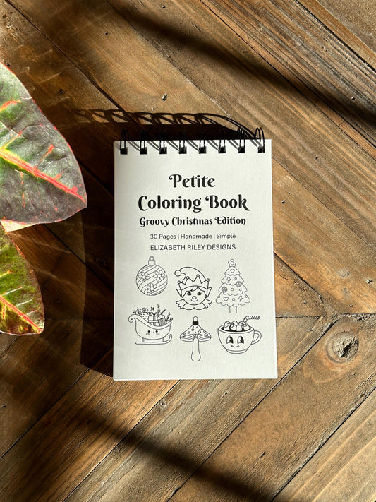 Mini Coloring Book, Retro Coloring Pages, Groovy Party Favor, Travel Size, Unique Teacher Gift
