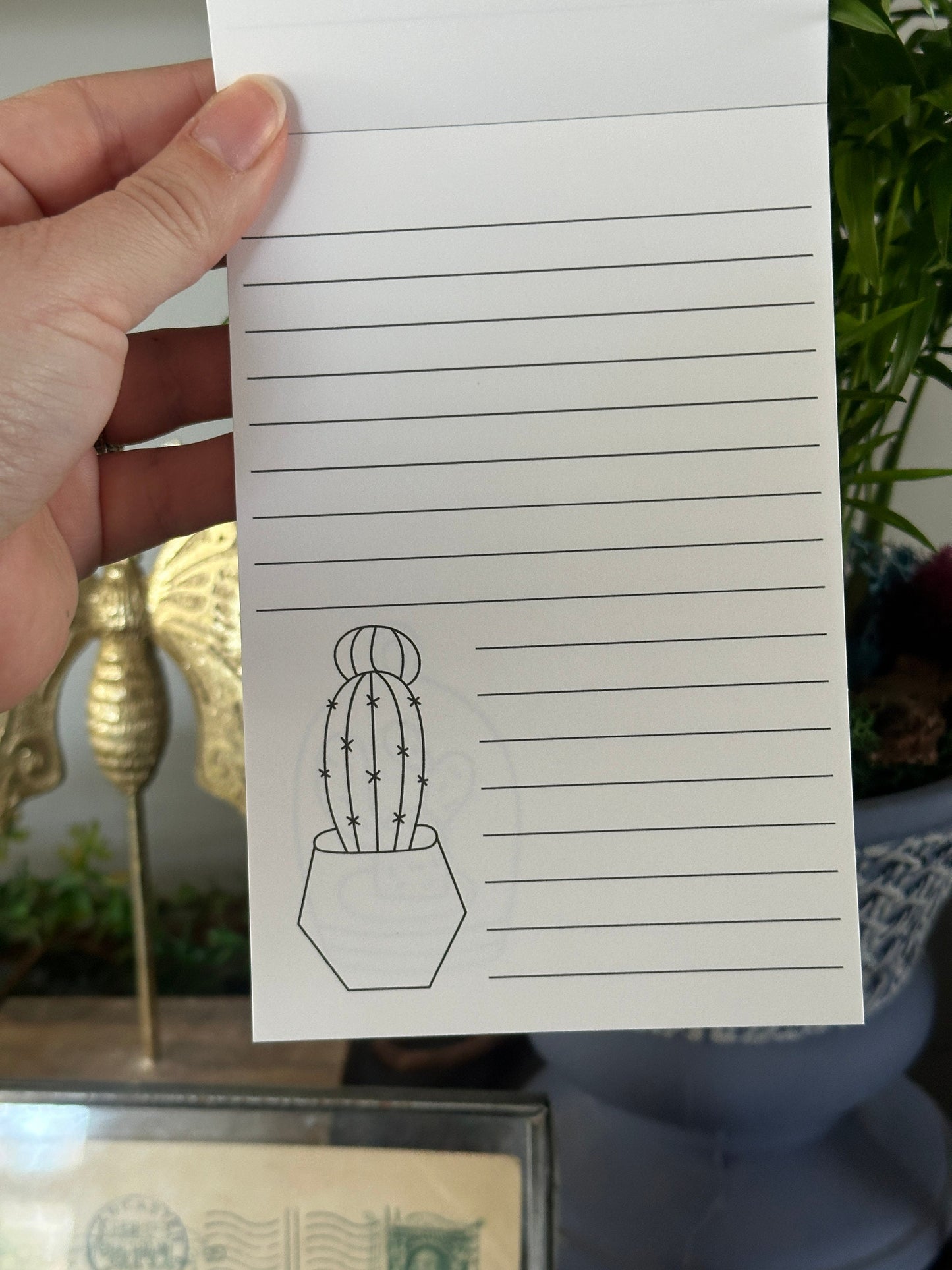 Plant Lover Doodle Notepad, Terrarium, Houseplant Coloring Pages, Intentional Fidgeting