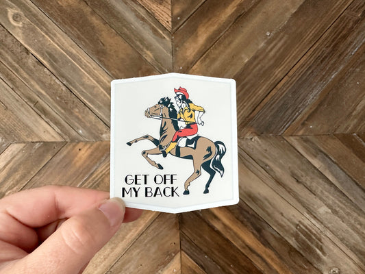 Cowgirl Water Bottle Sticker, Retro Western Stickers, The Hell I Won't, Small Gift for Horse Lovers