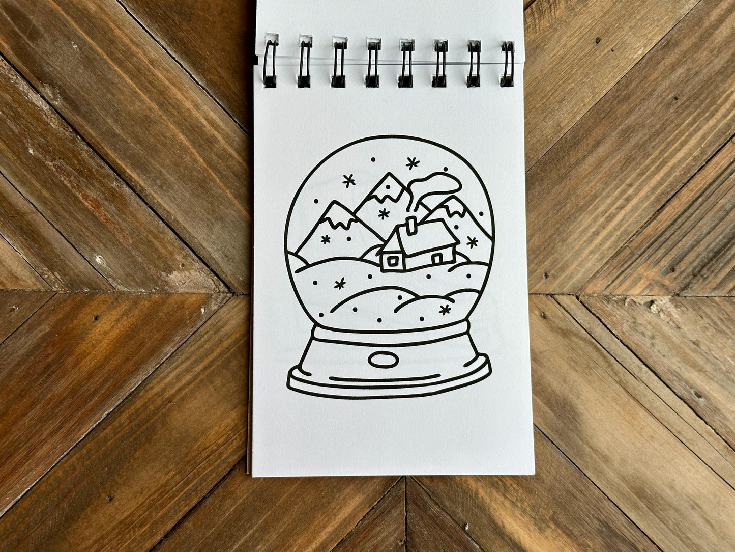 Mini Cozy Winter Coloring Book, Easy Coloring Pages, Travel Sized