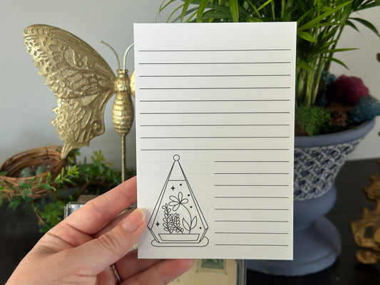 Plant Lover Doodle Notepad, Terrarium, Houseplant Coloring Pages, Intentional Fidgeting