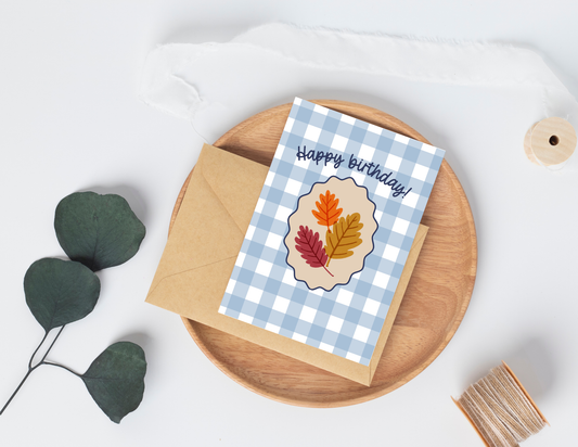 Fall Happy Birthday Card