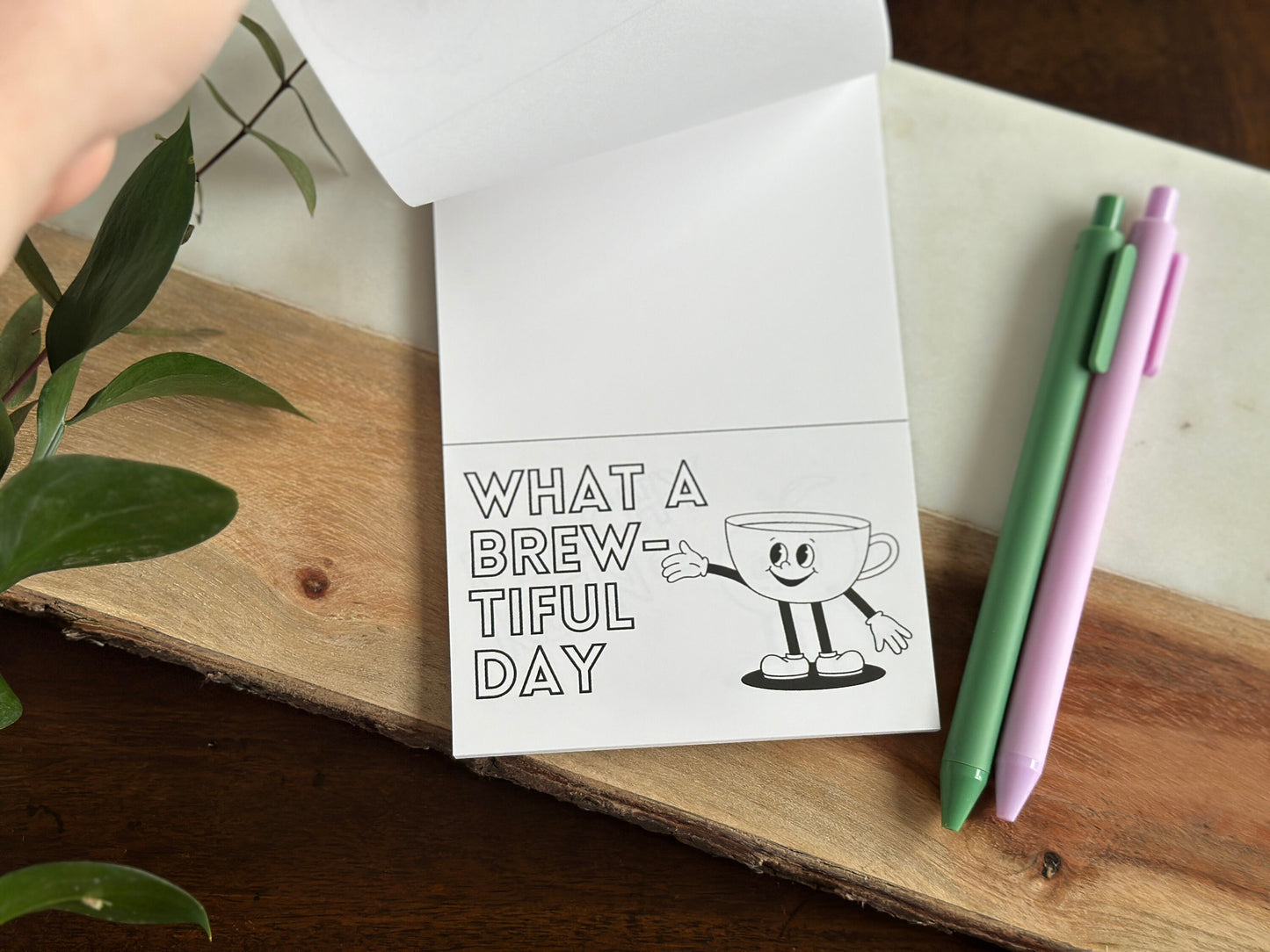 Retro Doodle Notepad, Stress Relief Gift, Adult Coloring Pages, Desk Accessories, ADHD Tool