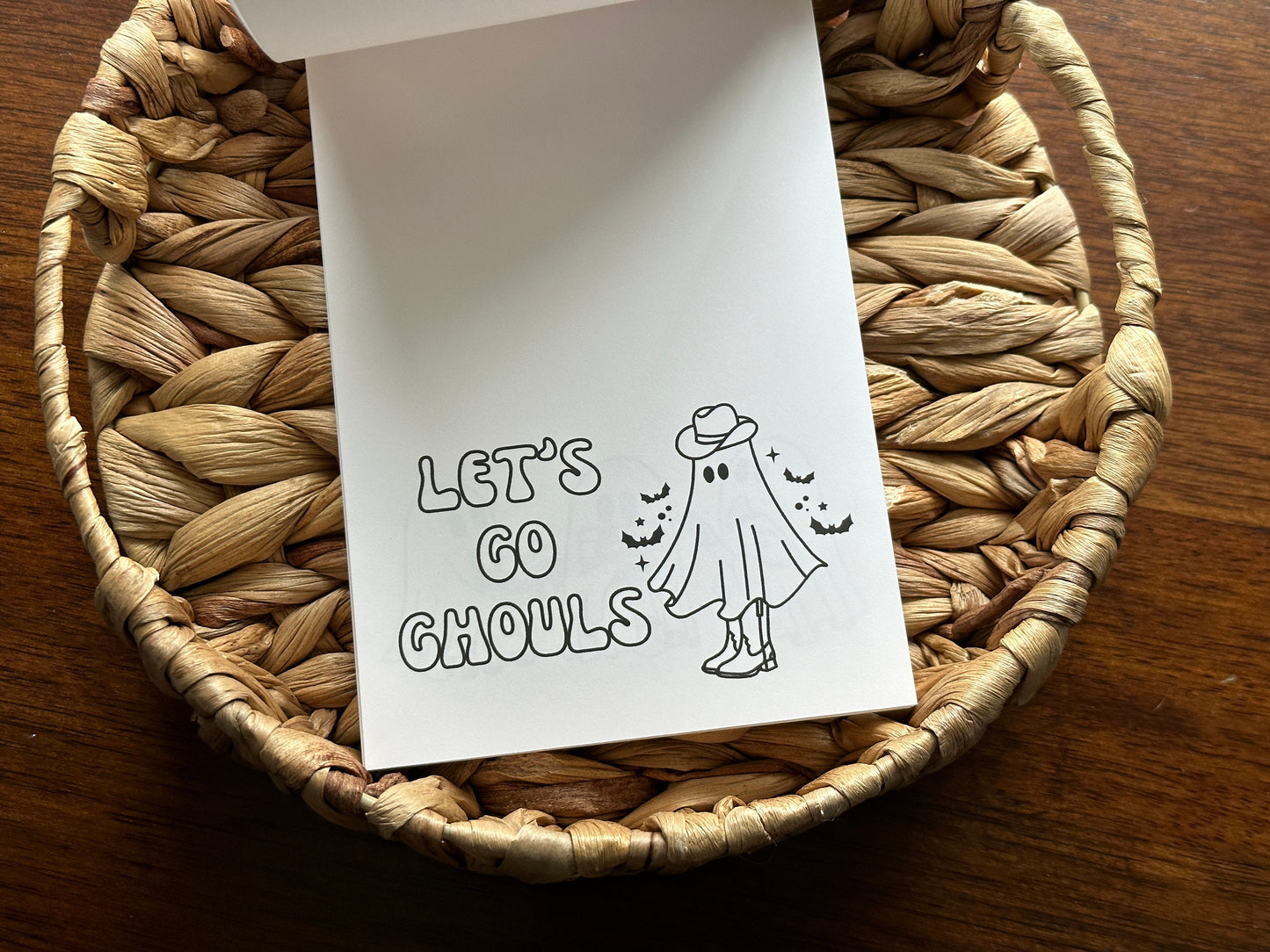 Ghost Doodle Notepad, Stress Relief Gift, Adult Coloring Pages, Desk Accessories, ADHD Tool, Stationery