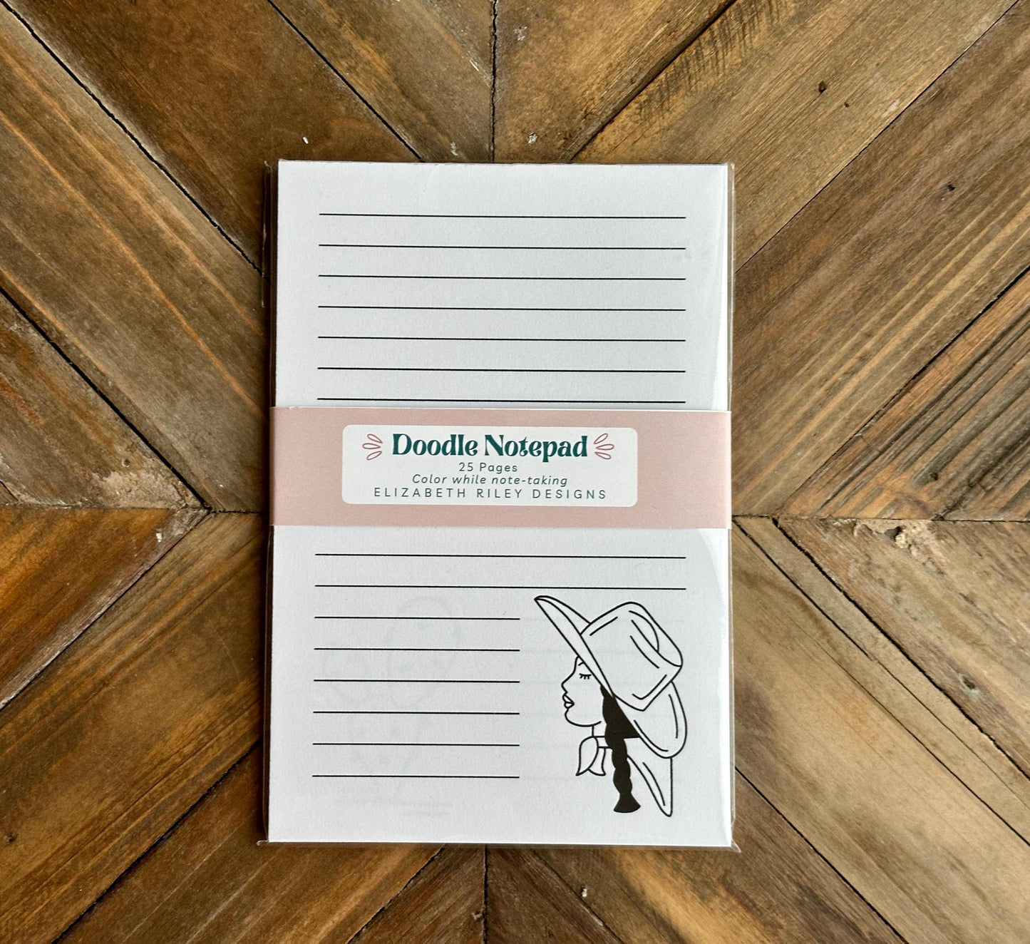 Western Themed Notepad, Doodle Notes, Anxiety Relief, Coworker Gift, Intentional Fidgeting, Stationery