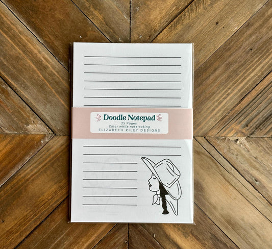 Western Themed Notepad, Doodle Notes, Anxiety Relief, Coworker Gift, Intentional Fidgeting, Stationery