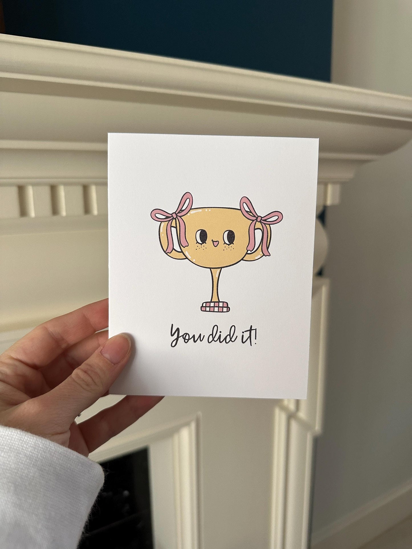You Did It Trophy Greeting Card, Congratulations on your Accomplishment